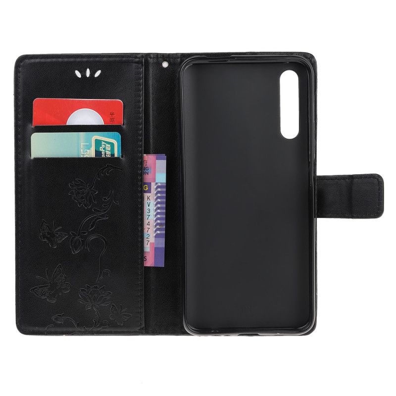 Flip Cover Huawei P Smart S Sort Mobilcover Sommerfugle Og G-Streng