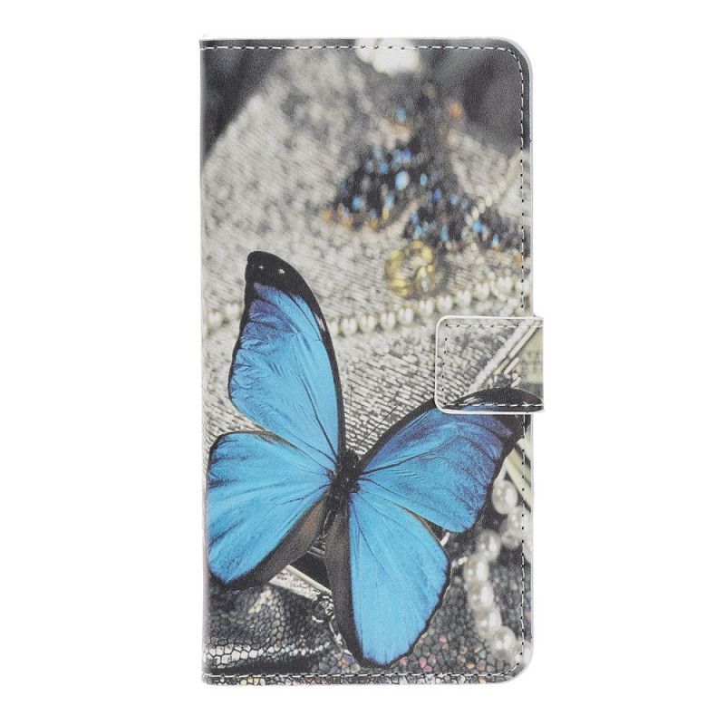 Flip Cover Læder Huawei P Smart S Sort Sommerfugle Og Blomster Original