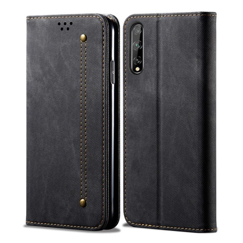 Læder Cover Huawei P Smart S Sort Jeansstof