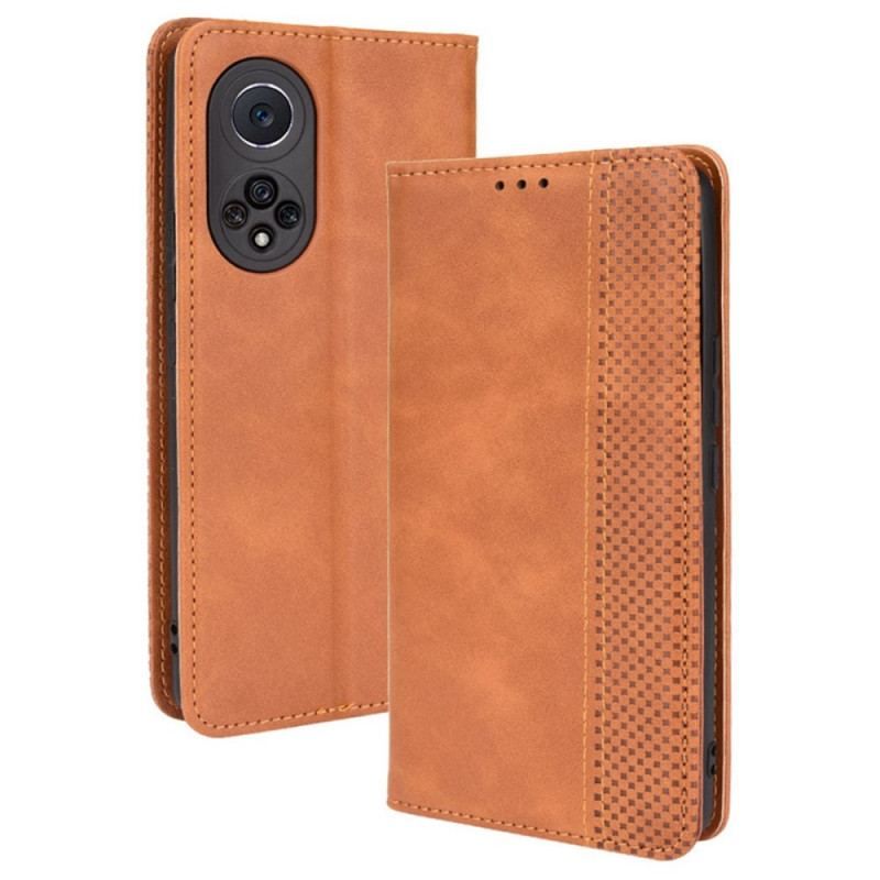 Cover Honor 50 Pro Flip Cover Pro Stiliseret Vintage Lædereffekt