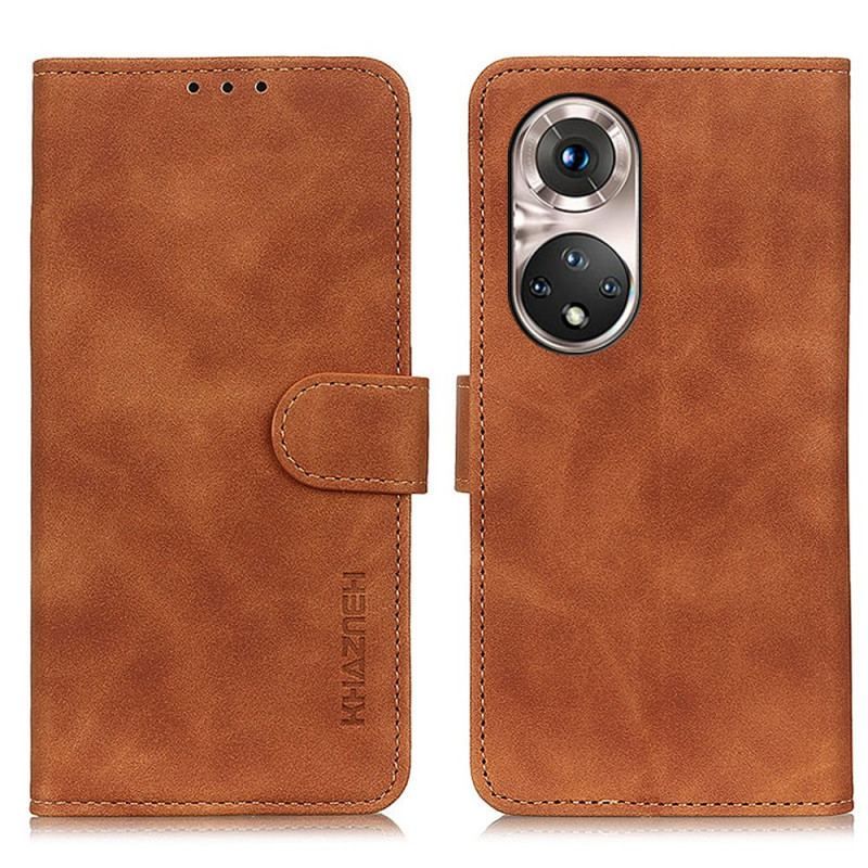 Flip Cover Honor 50 Pro Pro Vintage Lædereffekt Khazneh