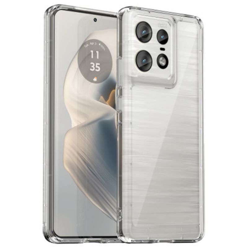 Cover Motorola Edge 50 Pro Transparente Galvaniserede Knapper