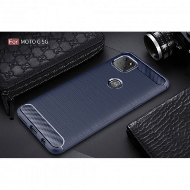 Cover Moto G 5g Børstet Kulfiber