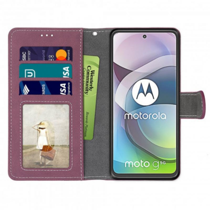 Flip Cover Moto G 5g Style Læder Vintage Couture