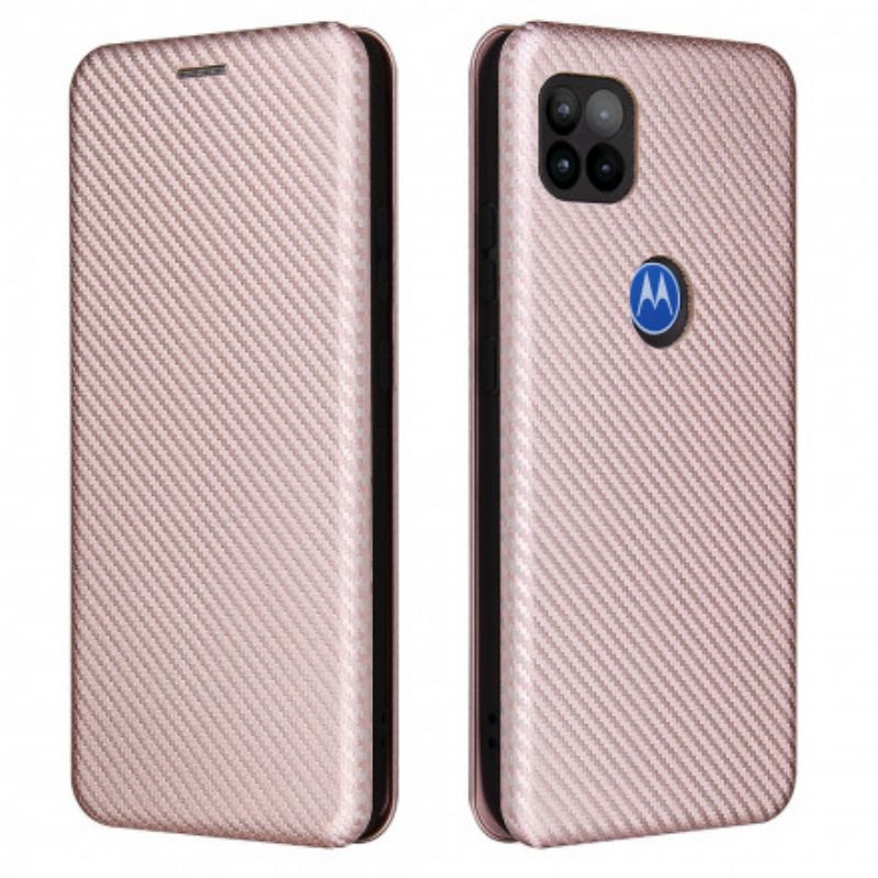 Læder Cover Moto G 5g Silikone Carbon