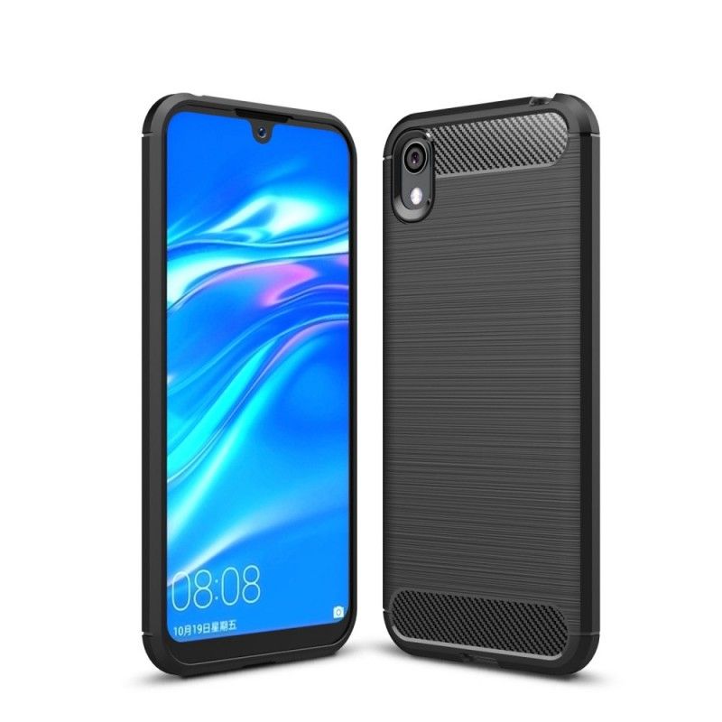 Cover for Huawei Y5 2019 Sort Børstet Kulfiber