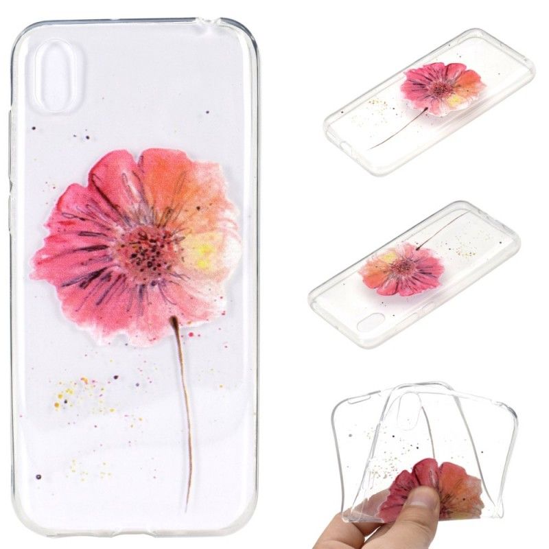 Cover Huawei Y5 2019 Gennemsigtig Akvarelvalmue Original