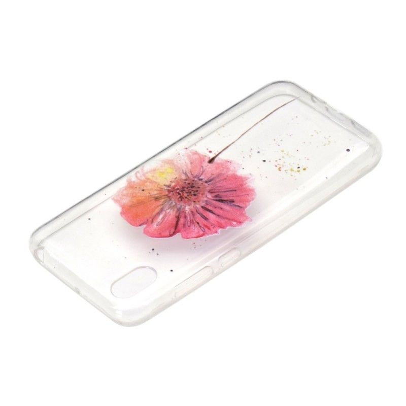 Cover Huawei Y5 2019 Gennemsigtig Akvarelvalmue Original