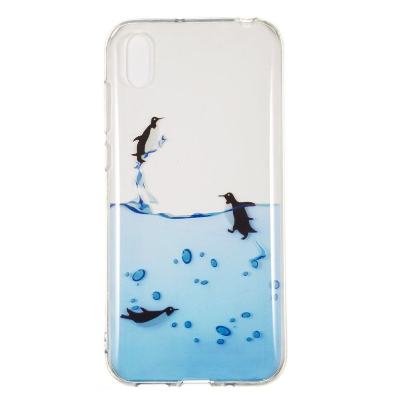 Cover Huawei Y5 2019 Gennemsigtigt Pingvinspil Beskyttelse