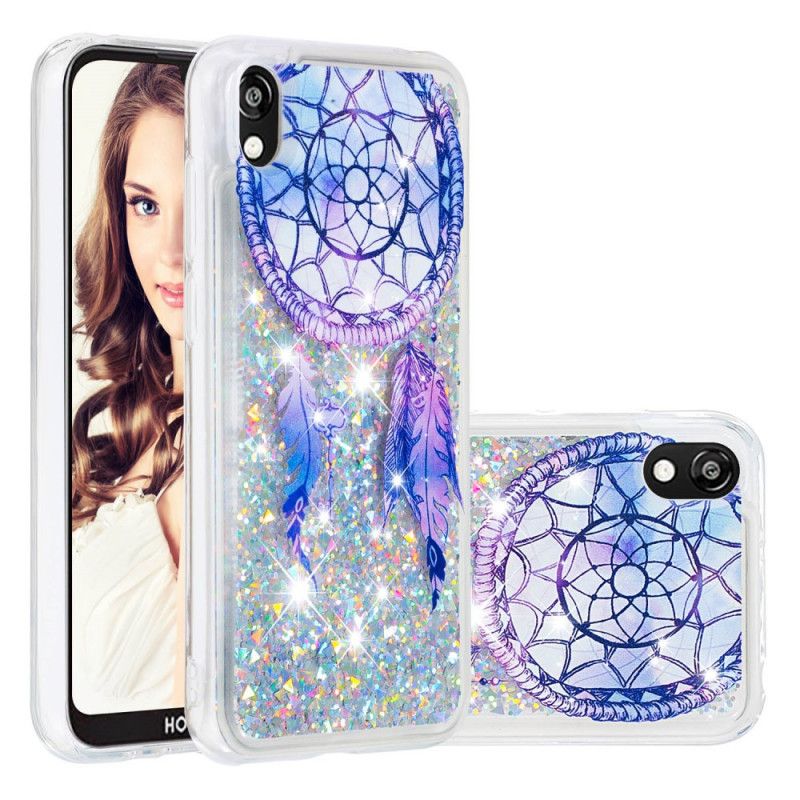 Cover Huawei Y5 2019 Mobilcover Blue Glitter Dreamcatcher