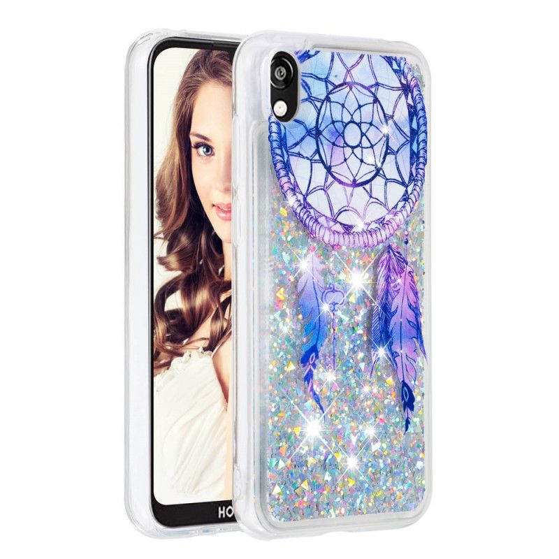 Cover Huawei Y5 2019 Mobilcover Blue Glitter Dreamcatcher