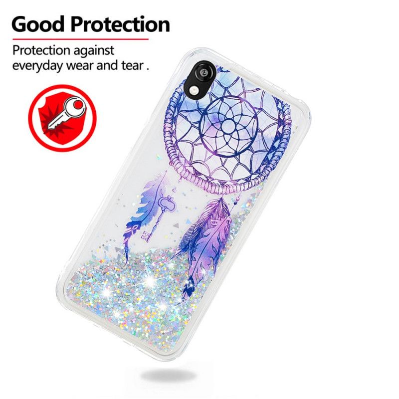 Cover Huawei Y5 2019 Mobilcover Blue Glitter Dreamcatcher