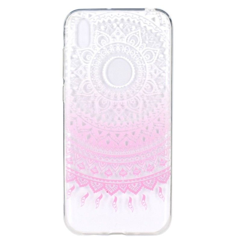 Cover Huawei Y5 2019 Rose Mobilcover Gennemsigtig Farverig Mandala