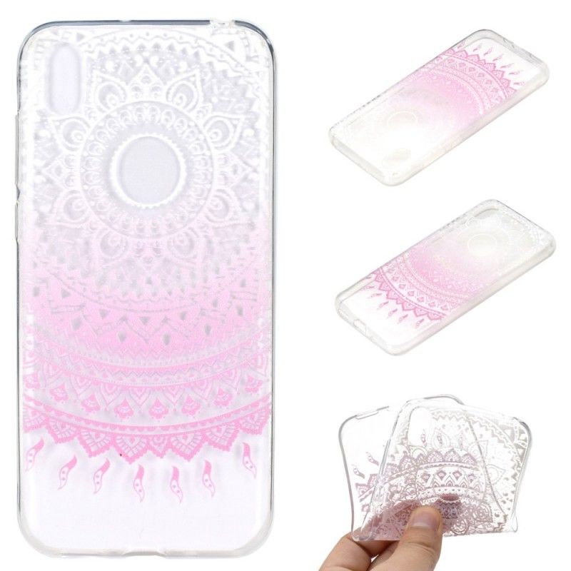 Cover Huawei Y5 2019 Rose Mobilcover Gennemsigtig Farverig Mandala