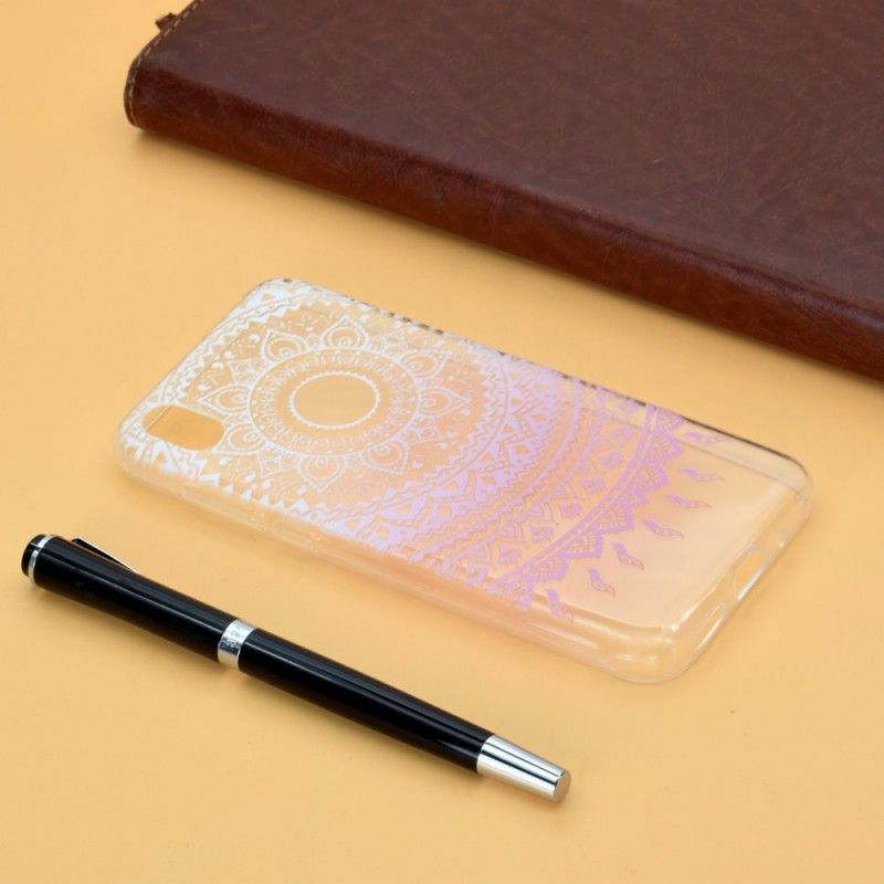 Cover Huawei Y5 2019 Rose Mobilcover Gennemsigtig Farverig Mandala