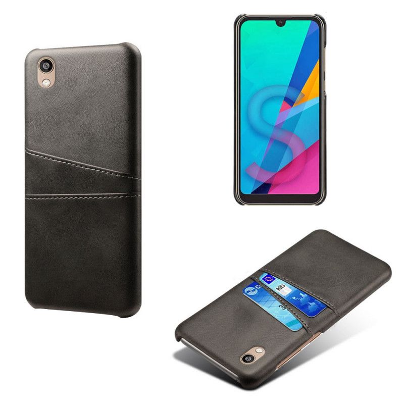 Cover Huawei Y5 2019 Sort Kortholder I Lædereffekt Beskyttelse