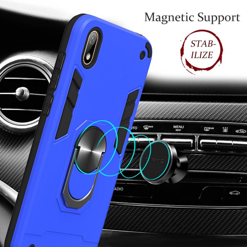 Cover Huawei Y5 2019 Sort Mobilcover Premium Support Ring