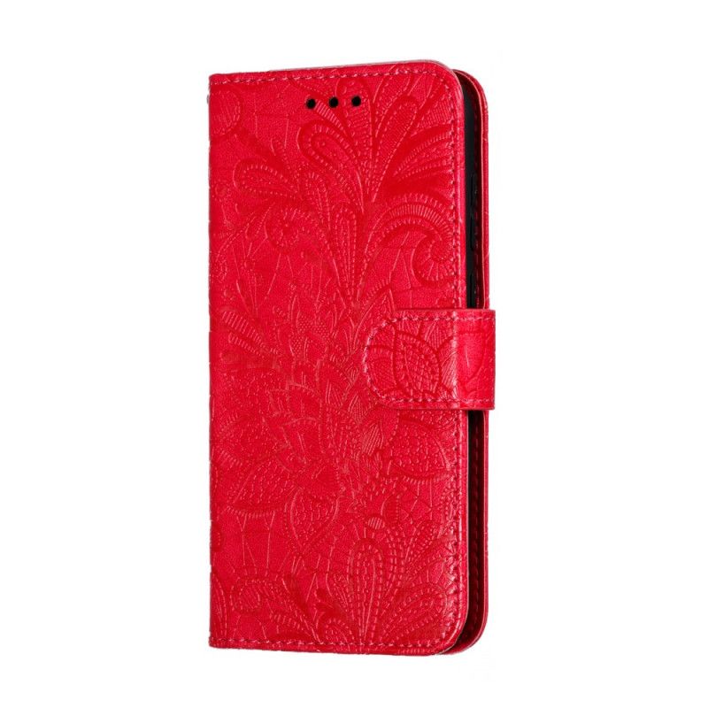 Flip Cover Huawei Y5 2019 Lilla Mobilcover Tribal Thong Blomster