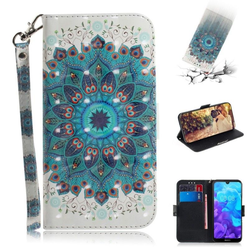 Flip Cover Huawei Y5 2019 Mobilcover Mesterlig Mandala Med Rem