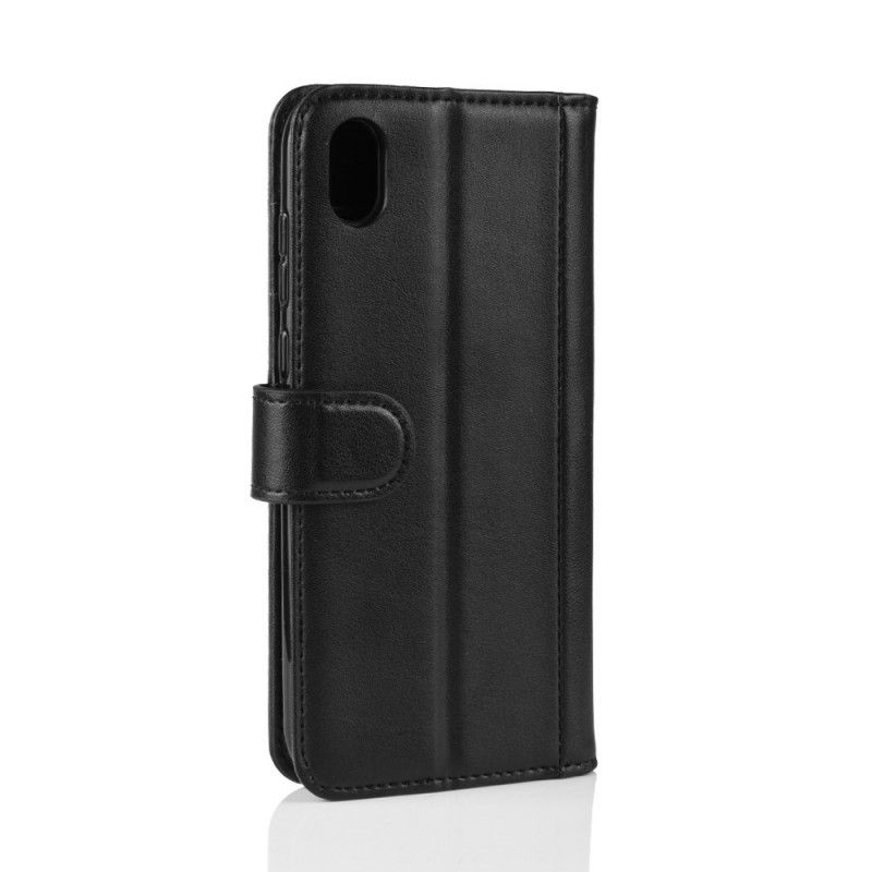 Flip Cover Huawei Y5 2019 Sort Delt Læder