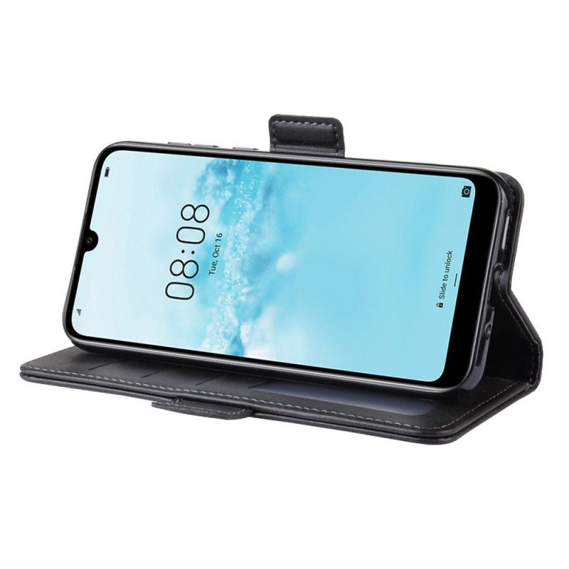 Flip Cover Huawei Y5 2019 Sort Dobbelt Flap