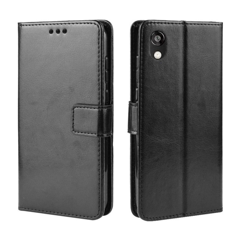 Flip Cover Huawei Y5 2019 Sort Prangende Kunstlæder