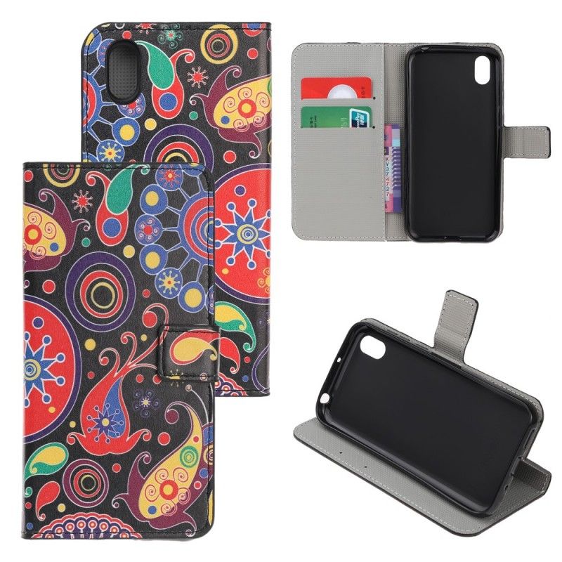 Flip Cover Læder for Huawei Y5 2019 Galakse Design