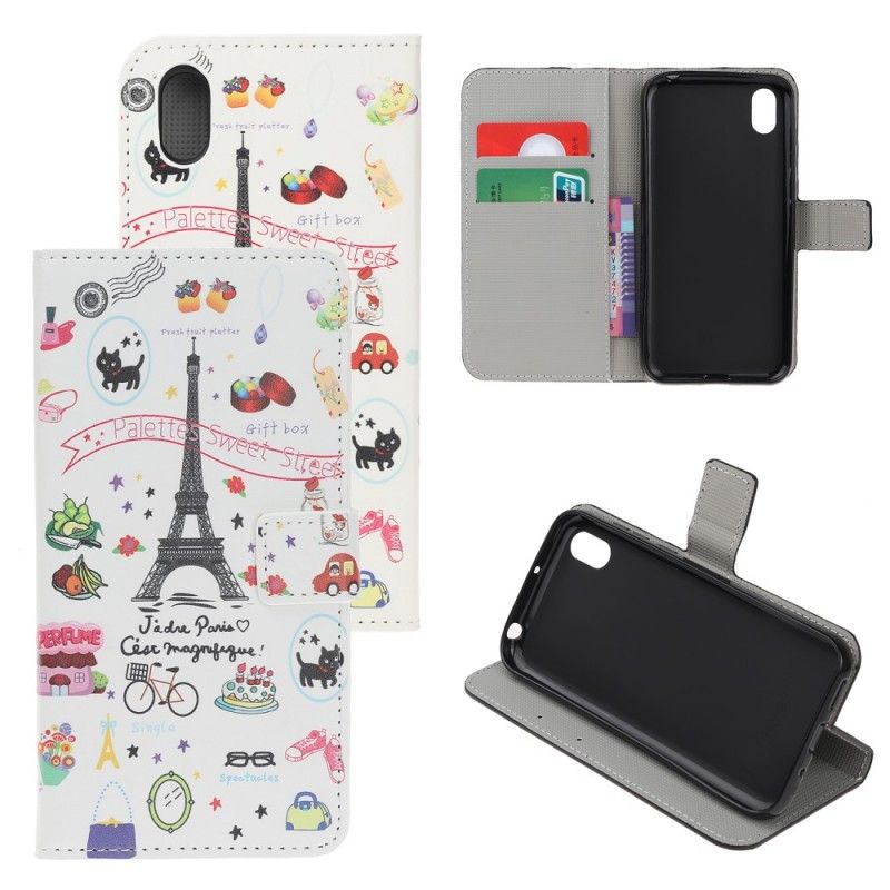 Flip Cover Læder Huawei Y5 2019 Jeg Elsker Paris