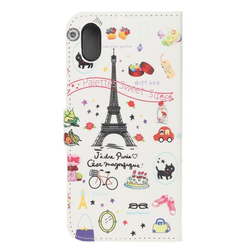 Flip Cover Læder Huawei Y5 2019 Jeg Elsker Paris