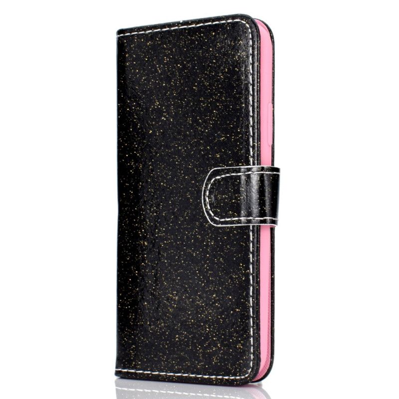 Flip Cover Læder Honor 8S Magenta Glitter Beskyttelse