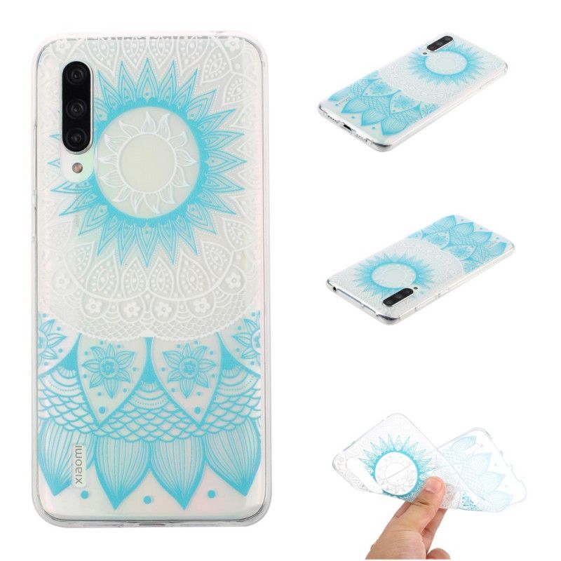 Cover for Xiaomi Mi 9 Lite Lyserød Gennemsigtig Farverig Mandala