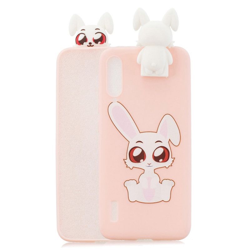 Cover Xiaomi Mi 9 Lite 3D Hvid Kanin Original