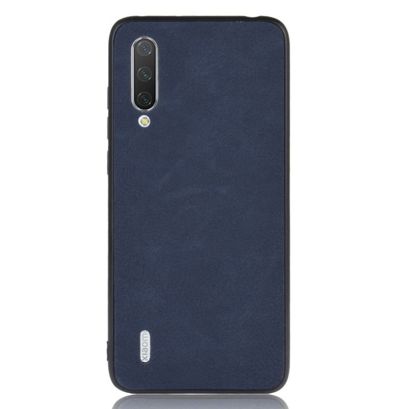 Cover Xiaomi Mi 9 Lite Mørkeblå Vintage Look Læder Effekt