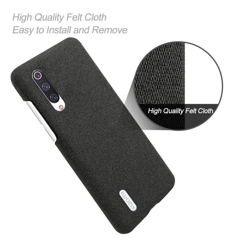 Cover Xiaomi Mi 9 Lite Sort Elegant Stof