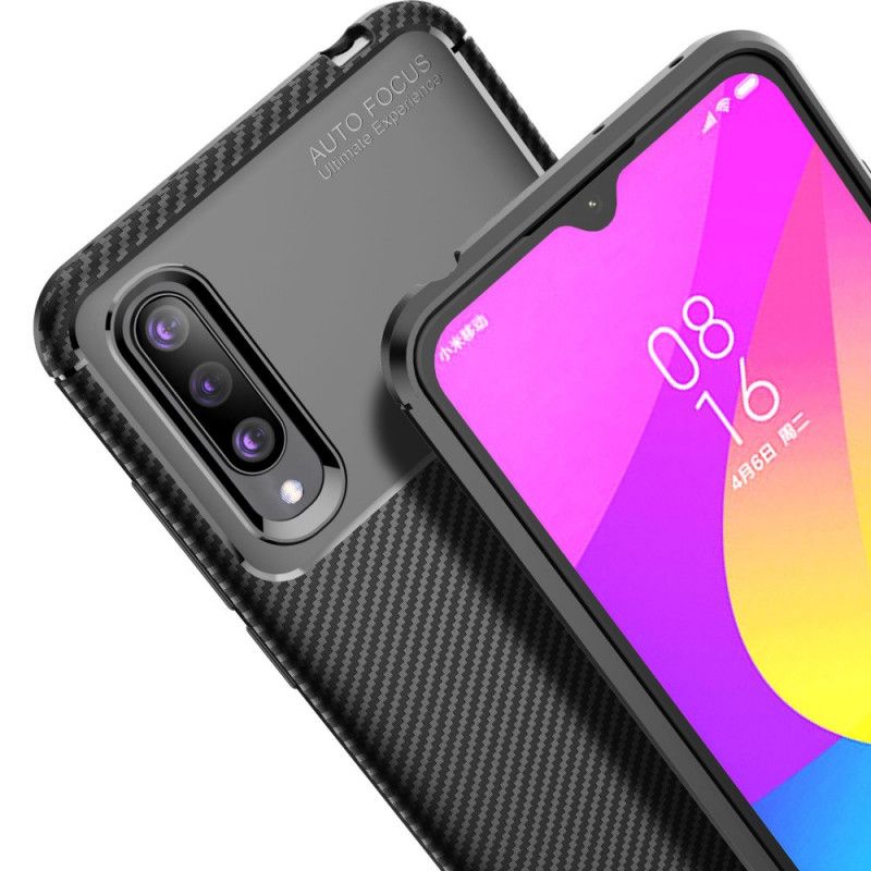 Cover Xiaomi Mi 9 Lite Sort Fleksibel Kulfiber