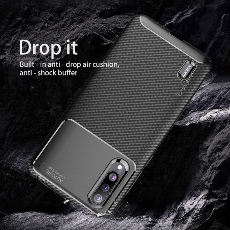 Cover Xiaomi Mi 9 Lite Sort Ipaky Kulfiber