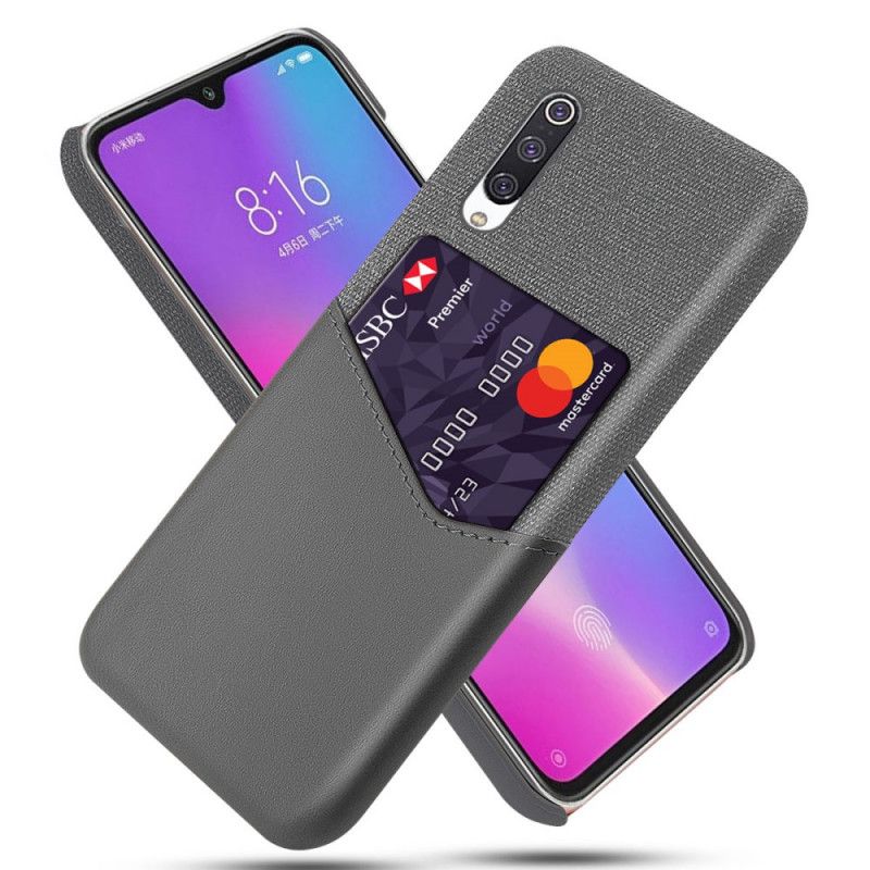 Cover Xiaomi Mi 9 Lite Sort Ksq Kortholder Beskyttelse