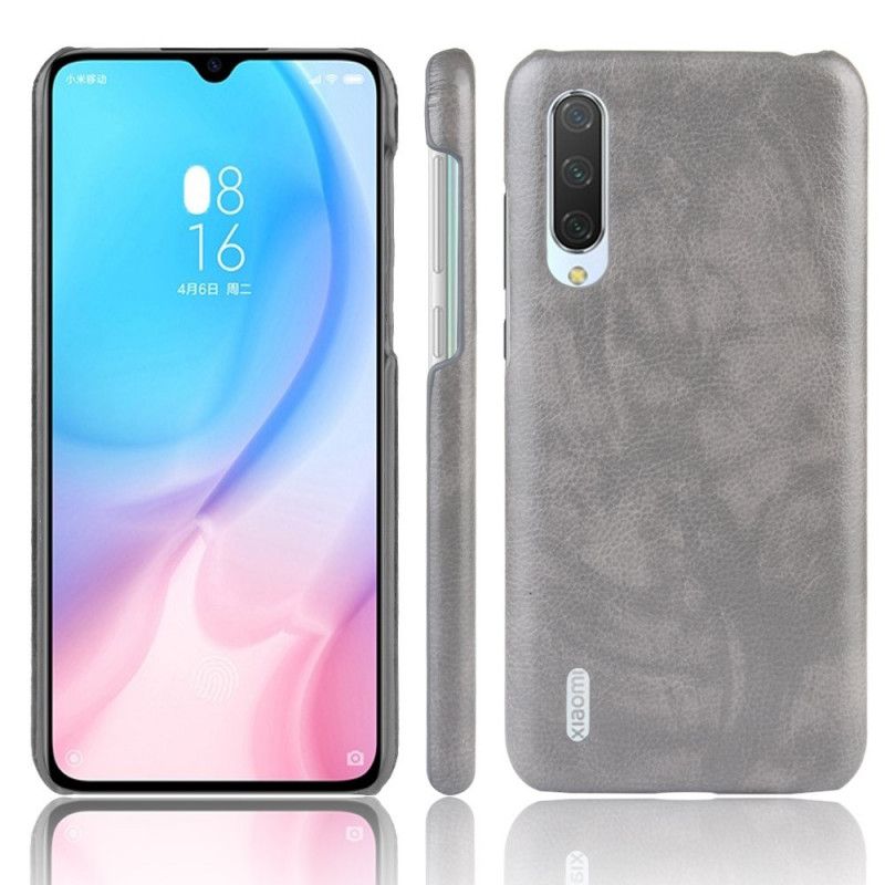 Cover Xiaomi Mi 9 Lite Sort Lychee Imiteret Læder