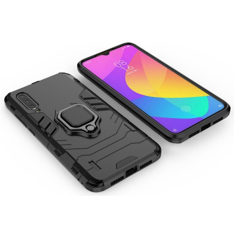 Cover Xiaomi Mi 9 Lite Sort Mobilcover Resistent Ring