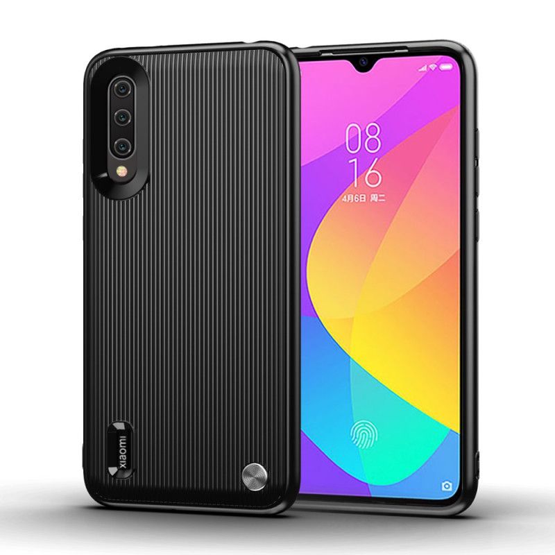 Cover Xiaomi Mi 9 Lite Sort Silikone Struktureret Design