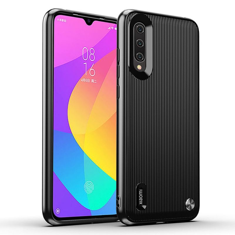 Cover Xiaomi Mi 9 Lite Sort Silikone Struktureret Design