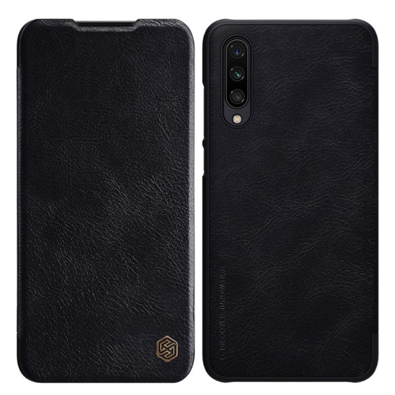 Læder Cover Xiaomi Mi 9 Lite Sort Nillkin Qin-Serie