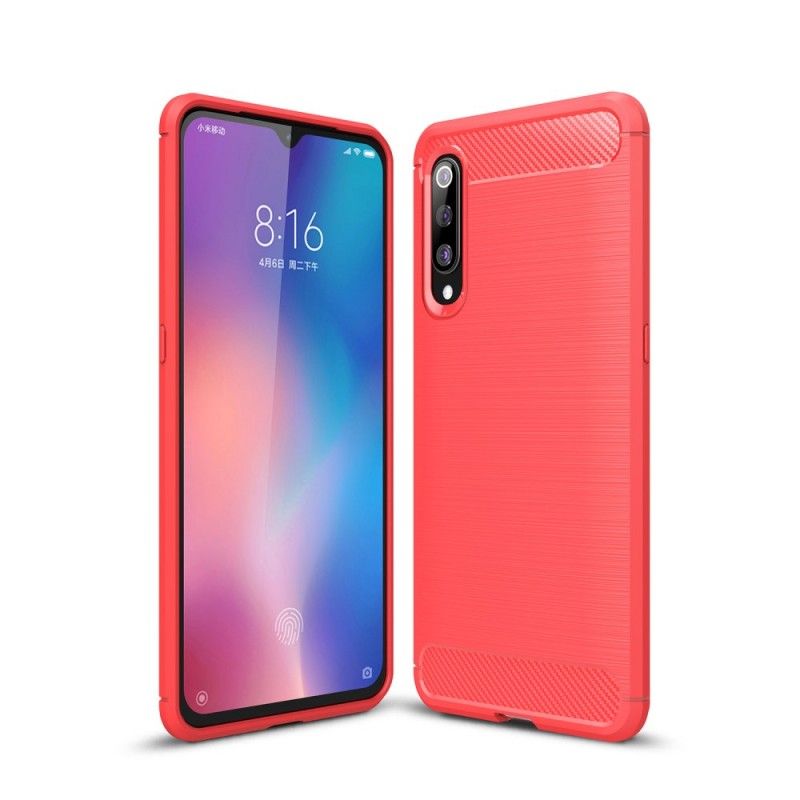 Cover for Xiaomi Mi 9 Sort Børstet Kulfiber