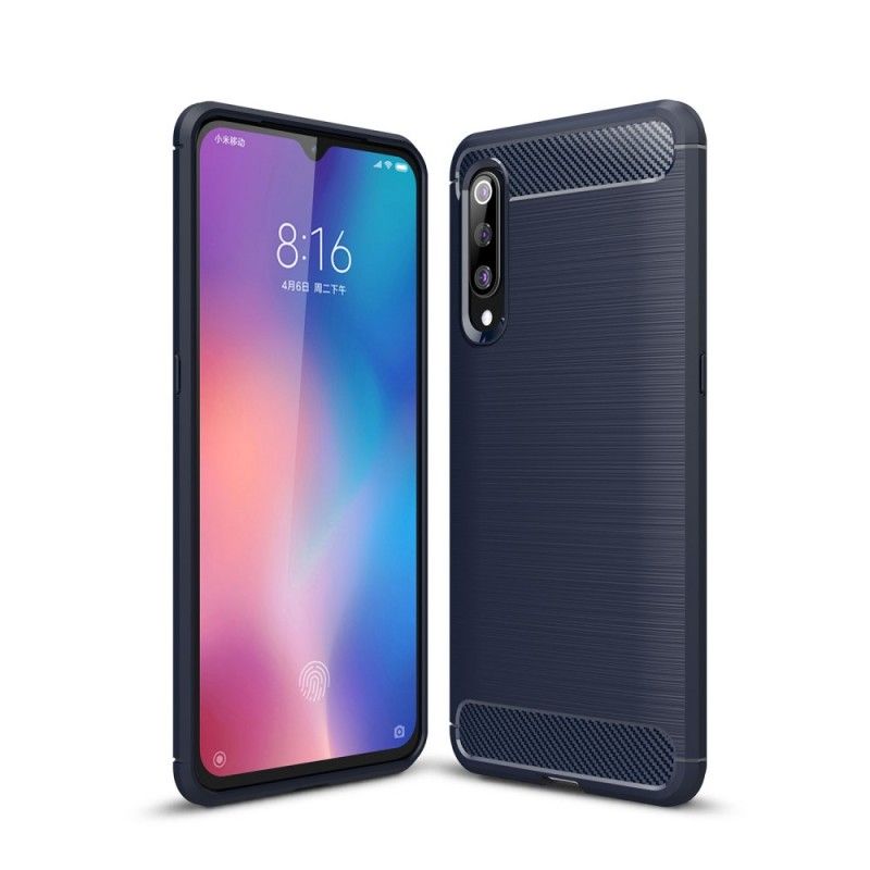 Cover for Xiaomi Mi 9 Sort Børstet Kulfiber