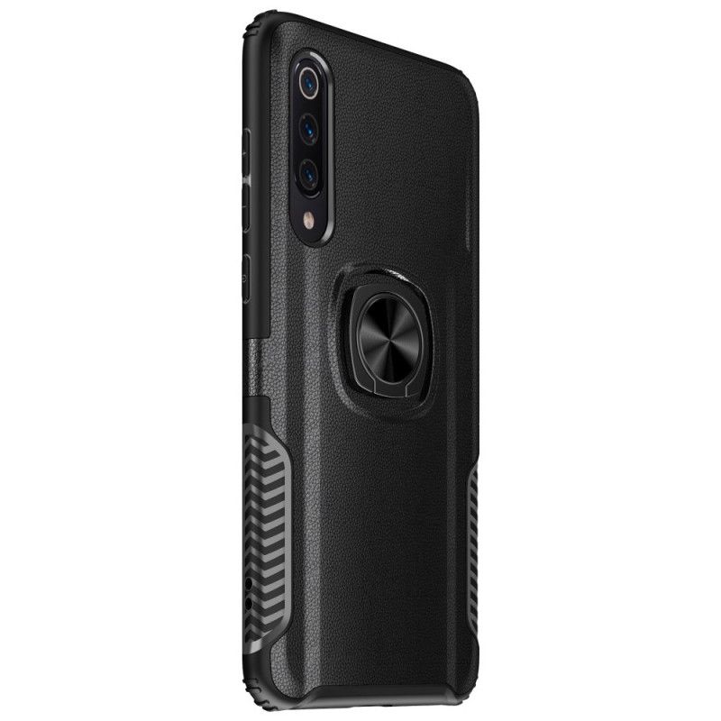 Cover Xiaomi Mi 9 Grøn Premium Metal- Og Imiteret Læderring