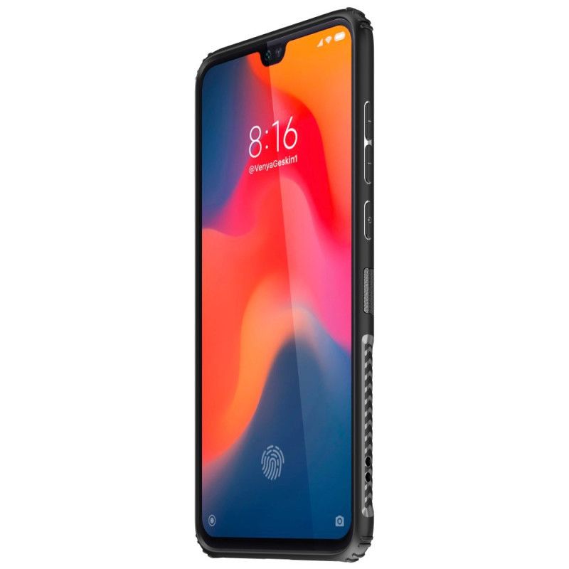 Cover Xiaomi Mi 9 Grøn Premium Metal- Og Imiteret Læderring