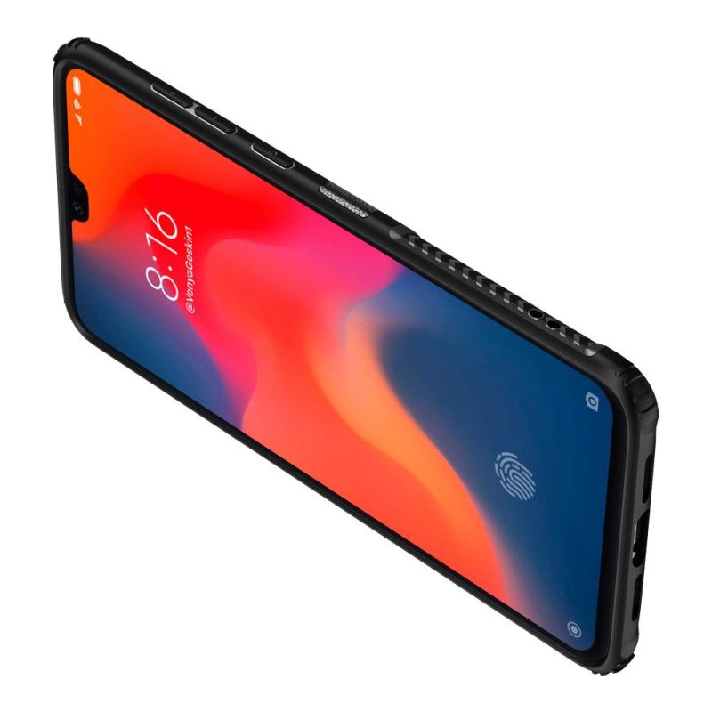 Cover Xiaomi Mi 9 Grøn Premium Metal- Og Imiteret Læderring