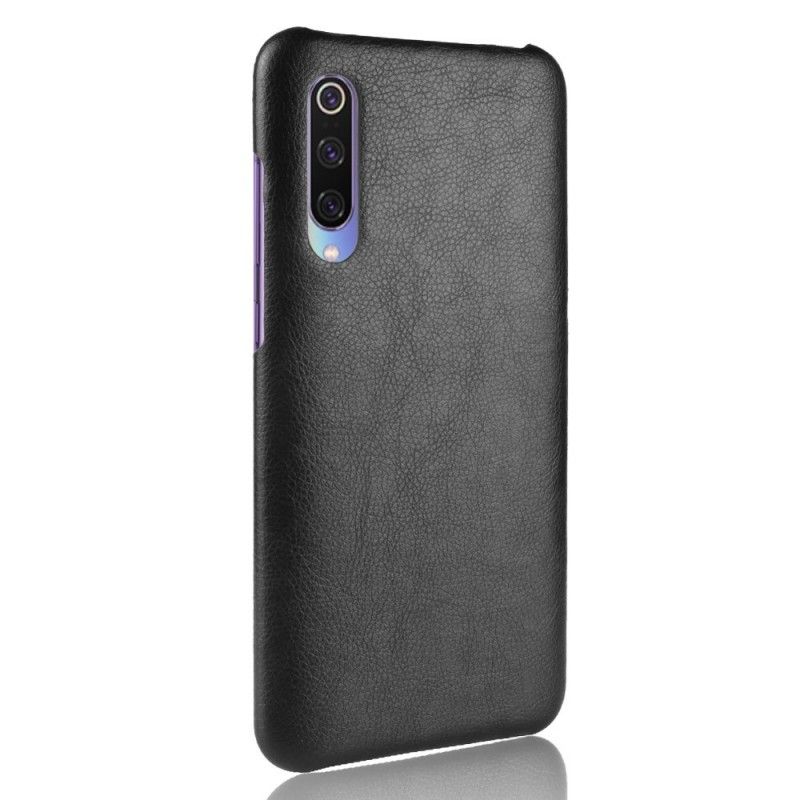 Cover Xiaomi Mi 9 Sort Mobilcover Lychee-Lædereffekt