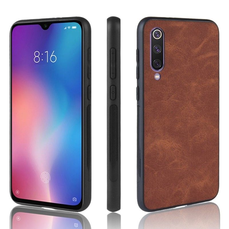 Cover Xiaomi Mi 9 Sort Mobilcover Vintage Look Læder Effekt