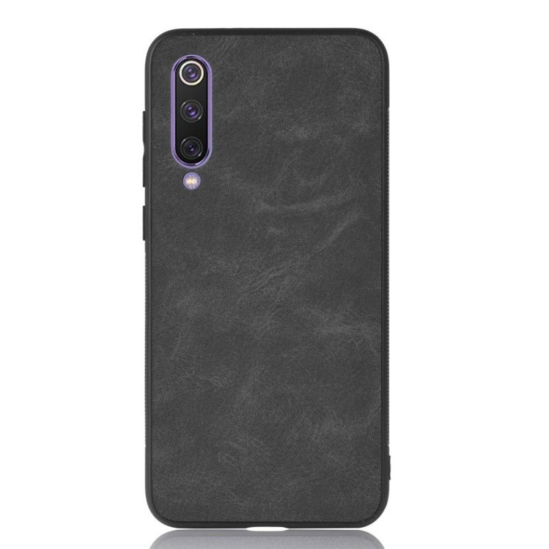 Cover Xiaomi Mi 9 Sort Mobilcover Vintage Look Læder Effekt